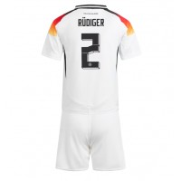 Camiseta Alemania Antonio Rudiger #2 Primera Equipación para niños Eurocopa 2024 manga corta (+ pantalones cortos)